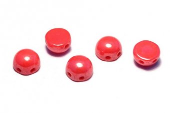 Cabochon, 2 siruri, 6 mm, Opaque Red Shimmer - 93180-14400 