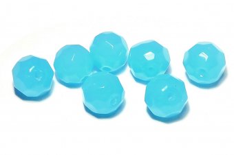 Cristale din sticla, rotunde, opace, 8 mm, albastre
