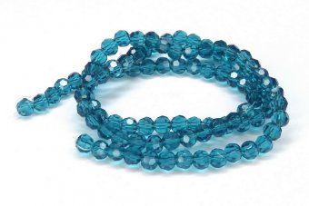 Cristale din sticla, rotunde, transparente, 4 mm, montana