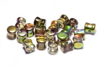 Diabolo Beads, 4x6 mm, Crystal Magic Green - 00030-95400 