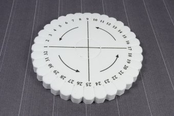 Disc Kumihimo, rotund, 10 cm