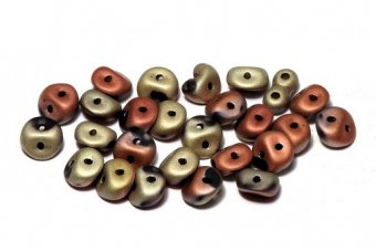 Es-o® Bead, 5 mm, Jet California Gold Rush Matted-23980/98572