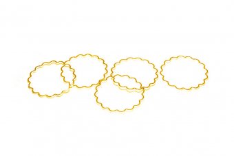 Link din alama, floare, auriu, 25 mm