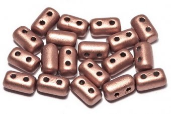 Margele rulla, 3x5 mm, Matte Metallic Bronze Copper