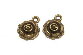 Pandantiv / charm metalic, bronz, 17x14 mm
