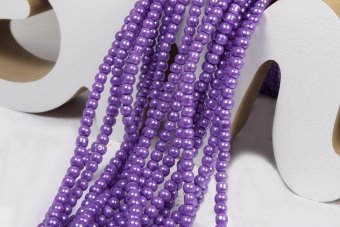 Perle din sticla, 3 mm, mov
