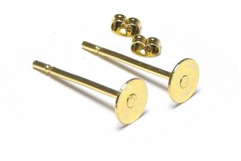 Tortite cercei din inox, aurii, 12x4 mm