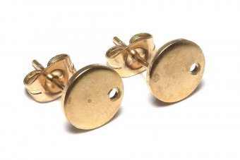 Tortite cercei din otel inoxidabil, aurii, 12x10 mm