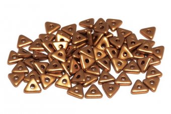 Tri-bead, 4 mm, Brass Gold - 01740 