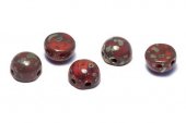 Cabochon, 2 siruri, 6 mm, Opaque Red Picasso - 93180-43400