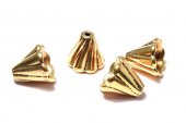 Capacel metalic, auriu antichizat, 13x12 mm