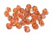 Cristale din sticla, biconice, 3 mm, OrangeRed
