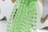 Margele din sticla, rotunde, 4 mm, transparente, verde deschis