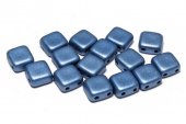 CzechMates Tile, 6x6 mm, Alabaster Metallic Sea Blue-29434