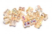 Diabolo Beads, 4x6 mm, Crystal Yellow Rainbow - 00030-98531 