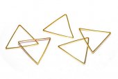 Link din alama, triunghi, auriu, 27x27 mm