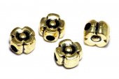 Margele din acril, metalizate, auriu antichizat, 12x8 mm