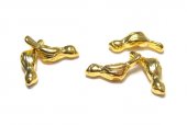 Margele din metal, aurii, pasare, 8x6.5 mm