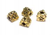 Margele din metal, auriu antichizat, 5x5 mm