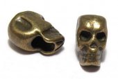 Margele din metal, craniu, bronz, 12x7 mm