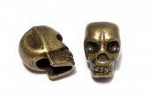 Margele din metal, craniu, bronz, 12x8 mm