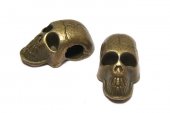 Margele din metal, craniu, bronz, 20x10 mm
