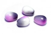 Margele din sticla, lacrima, 11x8 mm, Chalk White Funky Purple - 00030-95501  
