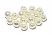 Perle din sticla, 4 mm, crem