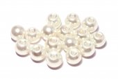 Perle din sticla, 4 mm, ivory