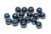Perle din sticla, 6 mm, bleumarin