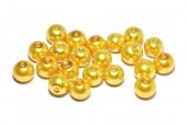 Perle din sticla, 6 mm, galbene