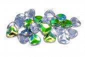 Petale din sticla, 14x13 mm, Light Sapphire Vitrail - 30010-28101 