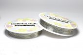 Sarma din cupru, 0.5 mm, (24 Gauge), argintie