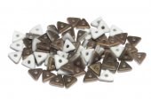 Tri-bead, 4 mm, Chalk White Valentinite Matted - 03000-22671 