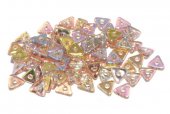 Tri-bead, 4 mm, Crystal Lemon Rainbow - 00030-98534 