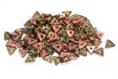 Tri-bead, 4 mm, Peridot Capri Gold - 50510-27101 