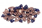 Tri-bead, 4 mm, Sapphire Capri Gold - 30070-27101 