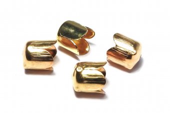 Capacel metalic, auriu antichizat, 6.5x7 mm