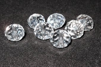 Cristale din sticla, rondelle, 4x3 mm, transparente