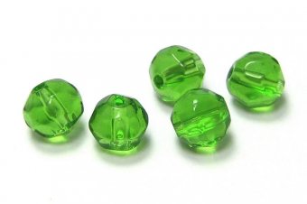 Cristale din sticla, rotunde, 3 mm, verzi