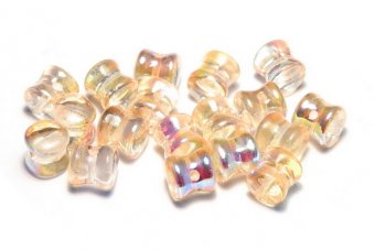 Diabolo Beads, 4x6 mm, Crystal Yellow Rainbow - 00030-98531 