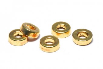 Distantier metalic, auriu antichizat, 6x2 mm