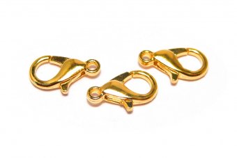 Inchizatoare lobster, metalica, 12x7 mm, aurie