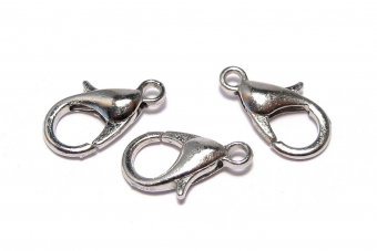 Inchizatoare lobster, metalica, 12x7 mm, platina