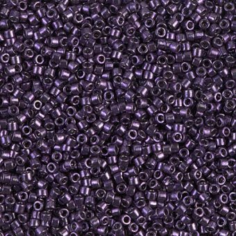Margele Delica, 11/0, Galvanized Dk.Purple Dyed - 0464