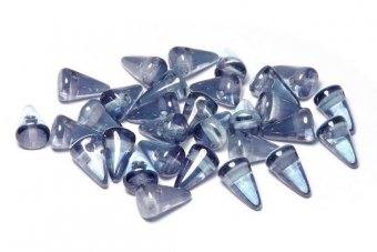 Margele Spikes, 5x8 mm, Crystal Baby Blue Luster - 00030-14464