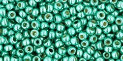 Margele TOHO, 11/0, PermaFinish - Galvanized Green Teal-10 grame