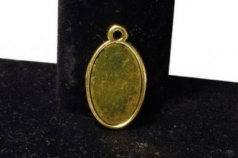 Pandantiv metalic, auriu antichizat, 22x13 mm