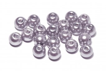 Perle din sticla, 3 mm, gri