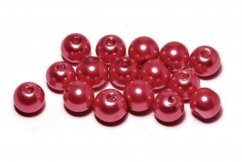 Perle din sticla, 4 mm, rosii